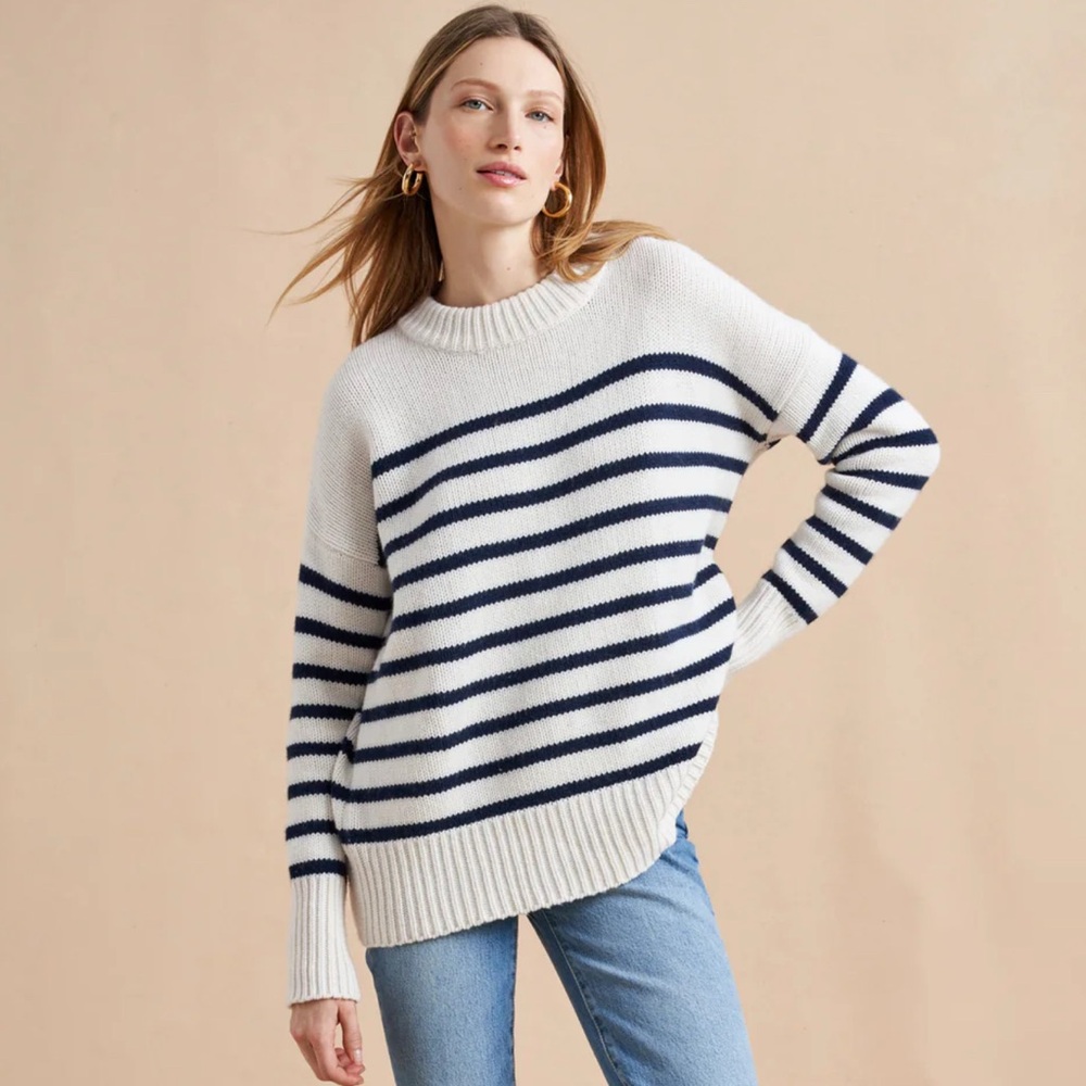 La Ligne Cream/Navy Marin Sweater